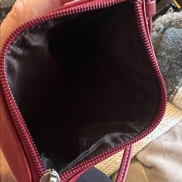 Coach Vintage Rugby Stripe Leather Wristlet – Brown/Red – 2003 - Picture 7 of 7